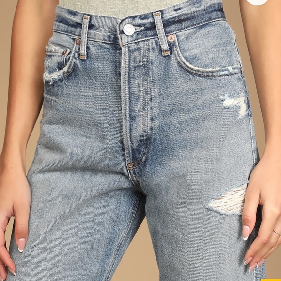 Agolde 90s distressed light wash jeans - Picture 2 of 12